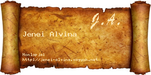 Jenei Alvina névjegykártya